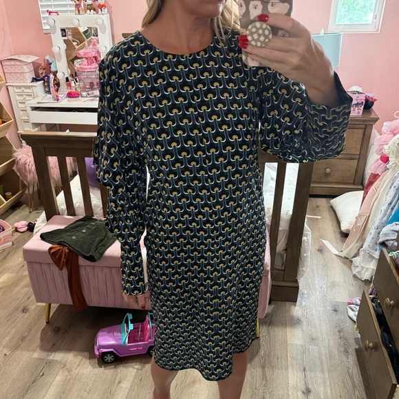 Marni Silk Midi Length Dress size IT 40 US 4 Small Blue Green Printed - Picture 13 of 16